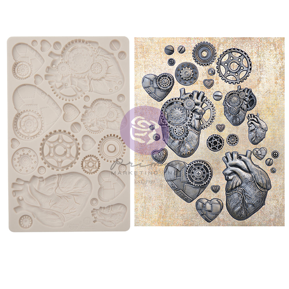 PRIMA FINNABAIR MOULD - STEAMPUNK HEARTS 969448