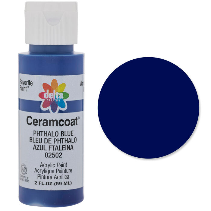 CERAMCOAT Acrylic Paint 59ml 2floz  - Phthalo Blue