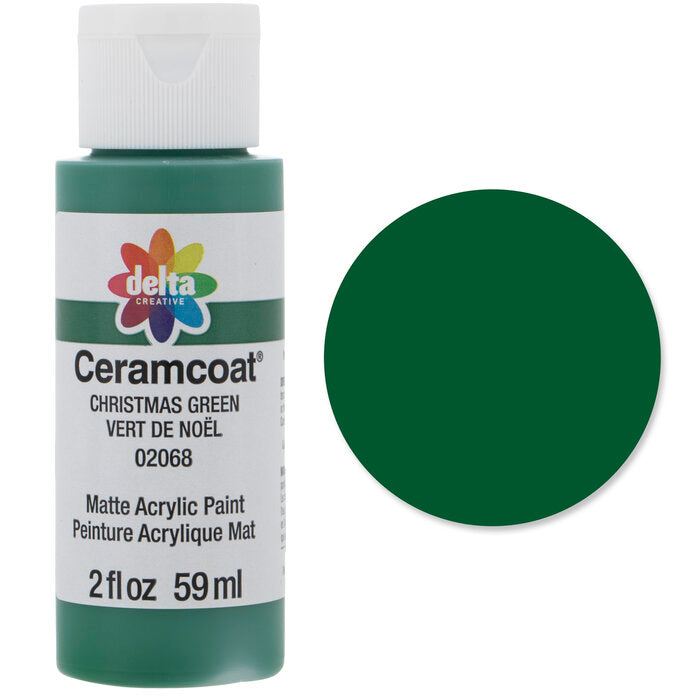 CERAMCOAT Acrylic Paint 59ml 2floz  - CHRISTMAS GREEN