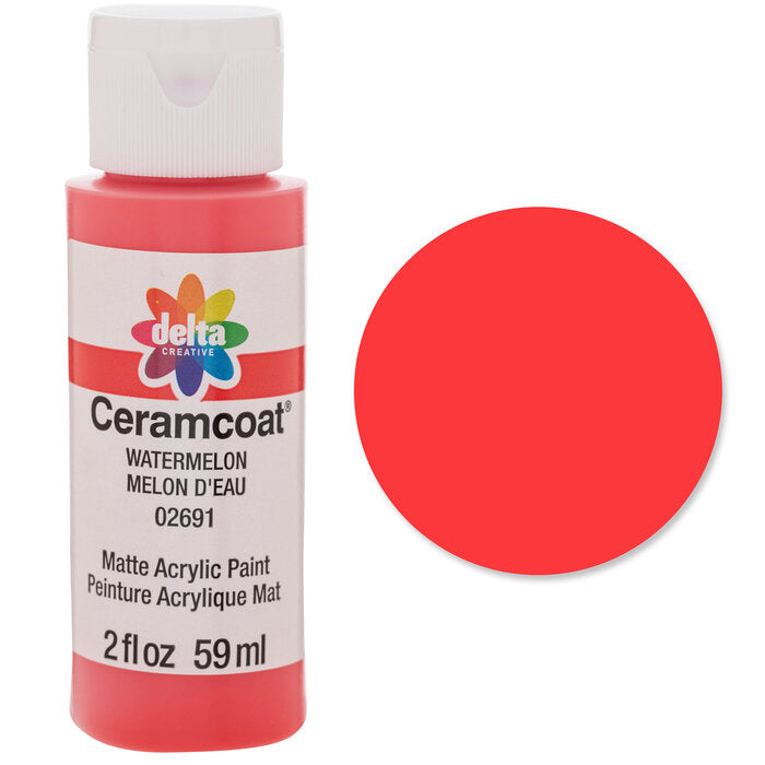 CERAMCOAT Acrylic Paint 59ml 2floz  - WATERMELON