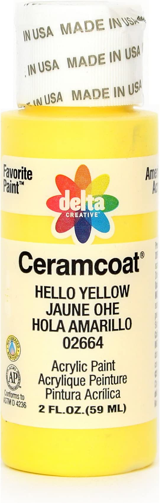 CERAMCOAT Acrylic Paint 59ml 2floz  - HELLO YELLOW