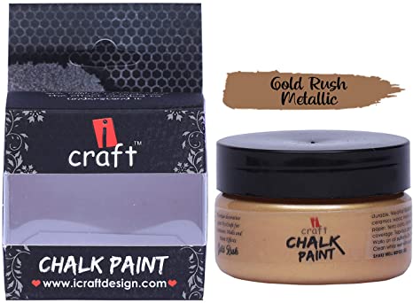 Chalk Paint - #M04 GOLD RUSH METALLIC by icraft designs 50ml