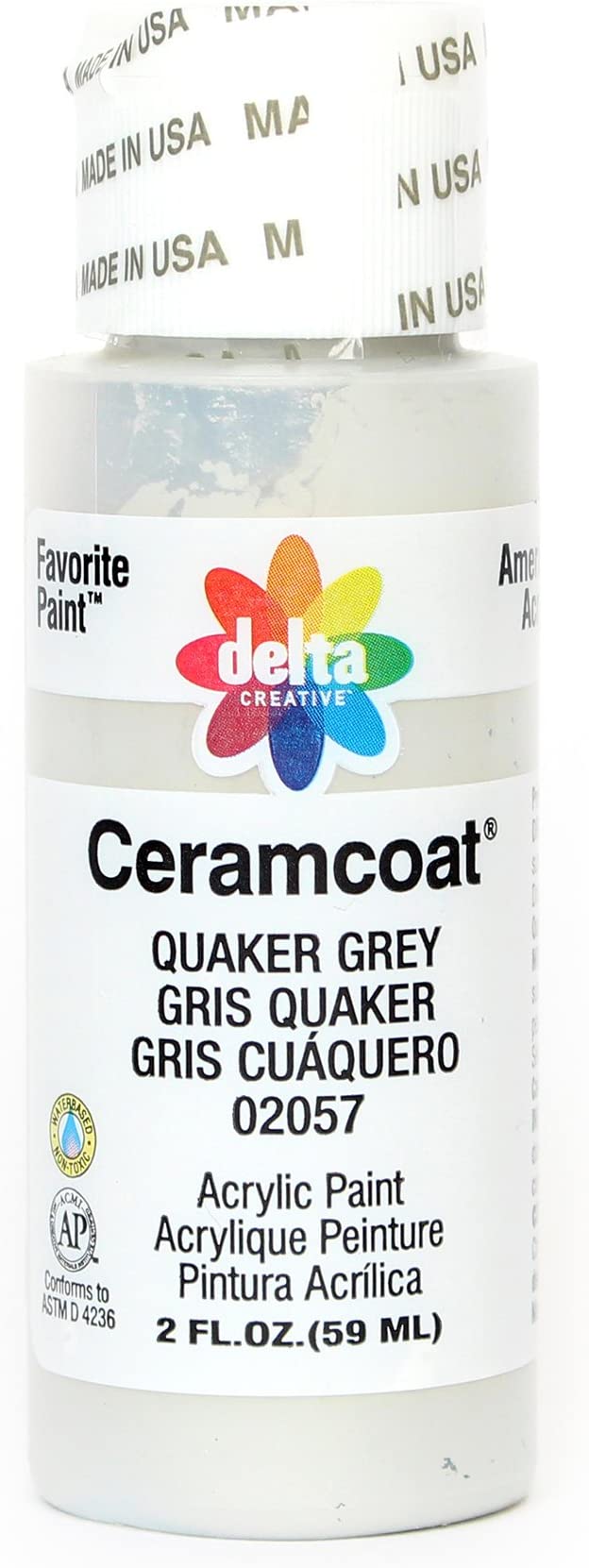 CERAMCOAT Acrylic Paint 59ml 2floz  - QUAKER GREY