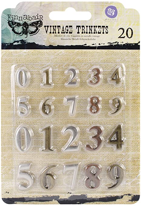 PRIMA Finnabair Vintage Trinkets - Sunrise Sunset series - numbers