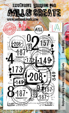 AALL & CREATE STAMP #755 Round Digits A6