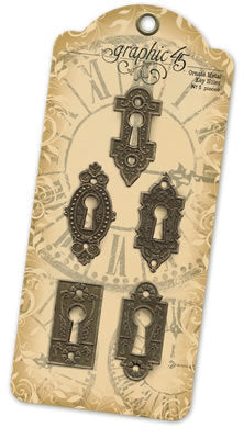 Ornate Metal Key Holes Embellishments 5pc  GRAPHIC 45