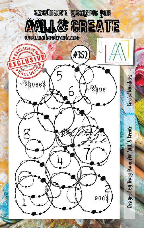 #352 AALL & CREATE STAMP Circled Numbers  A7