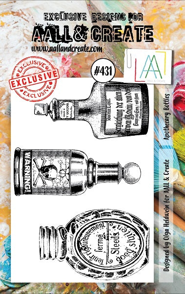 AALL & CREATE STAMP #431 Apothecary Bottles