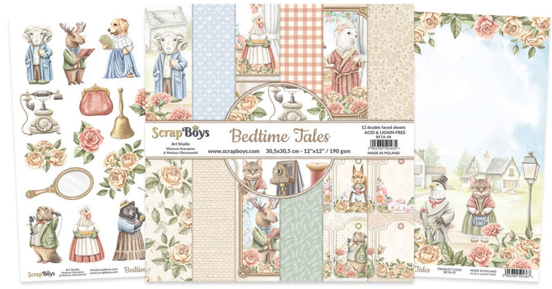 SCRAPBOYS -12X12 Bedtime Tales Paper Pack
