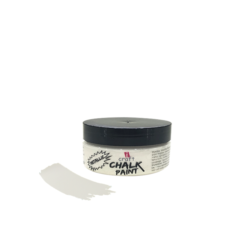Chalk Paint - M06 STEEL SILVER METALLIC by icraft designs 50ml