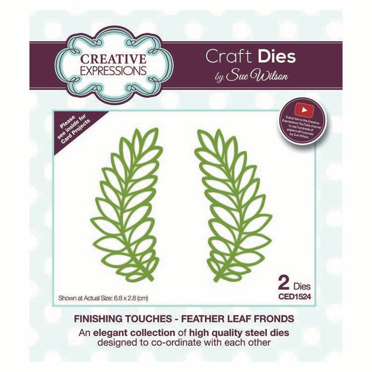 Craft Dies by Sue Wilson - Feather Leaf Rounds 2pc
