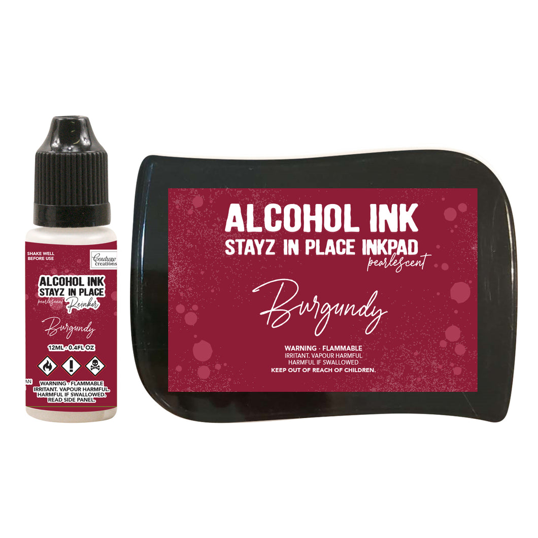 STAYZ IN PLACE Alcohol Ink and Re-inker BURGUNDY - Couture Creations