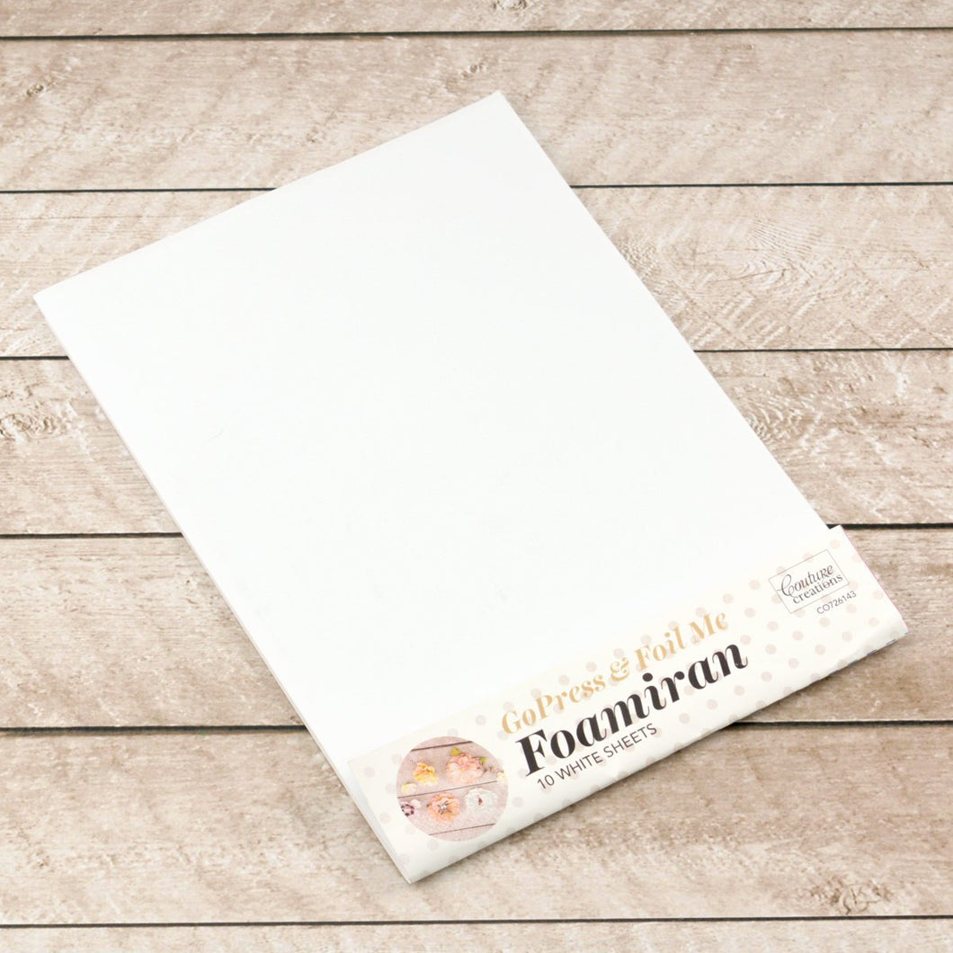 Couture Creations GoPress & Foil Me Foamiran Sheets White