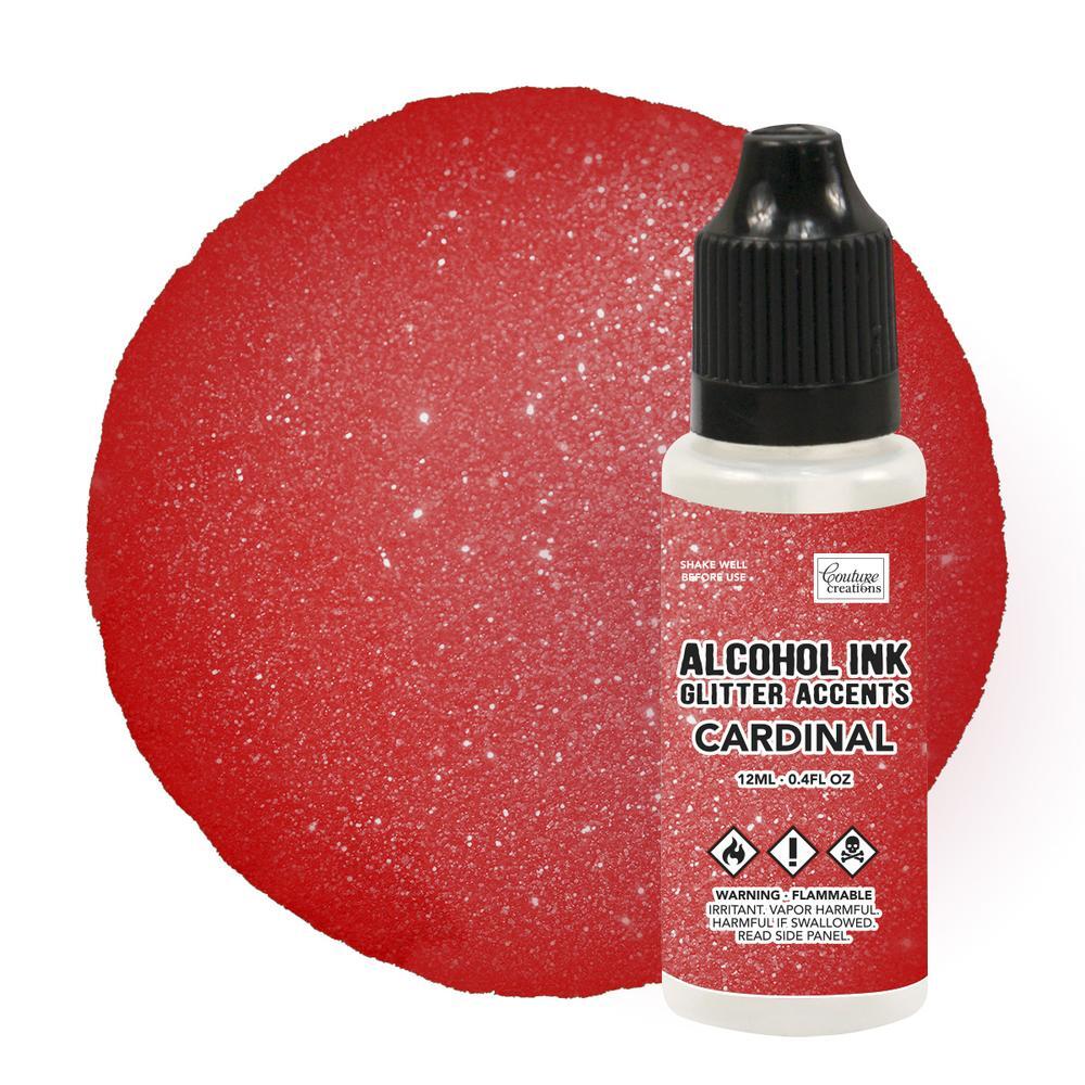 Alcohol Ink  Glitter Accents - Cardinal - Couture Creations