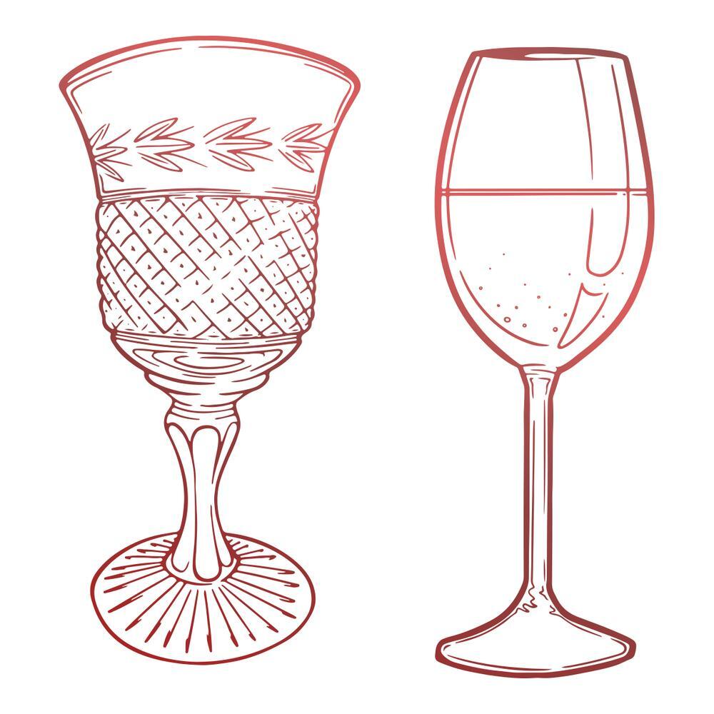 COUTURE CREATIONS -  Acrylic Stamp. Glassware CO728121
