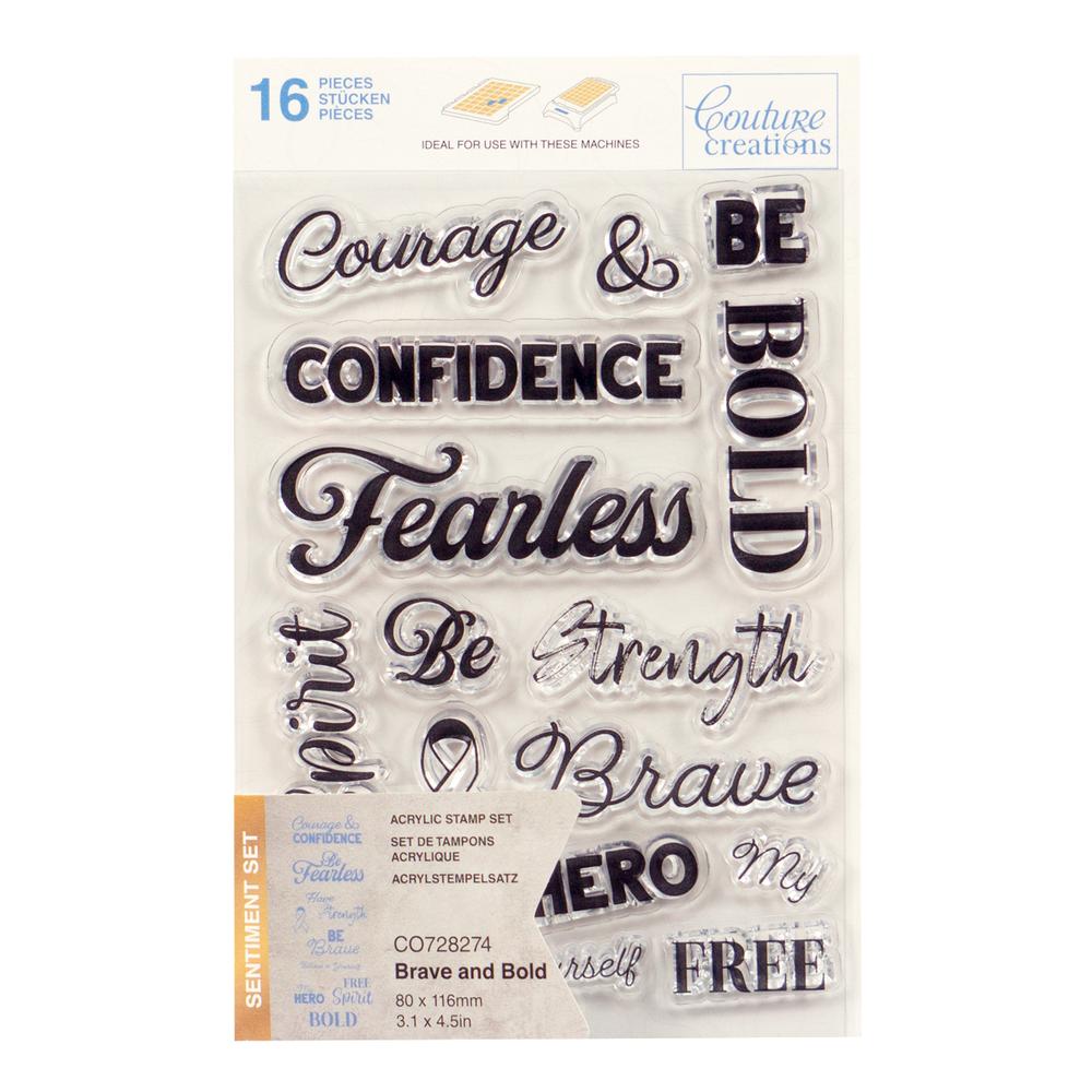 COUTURE CREATIONS - Brave and Bold Stamp Set