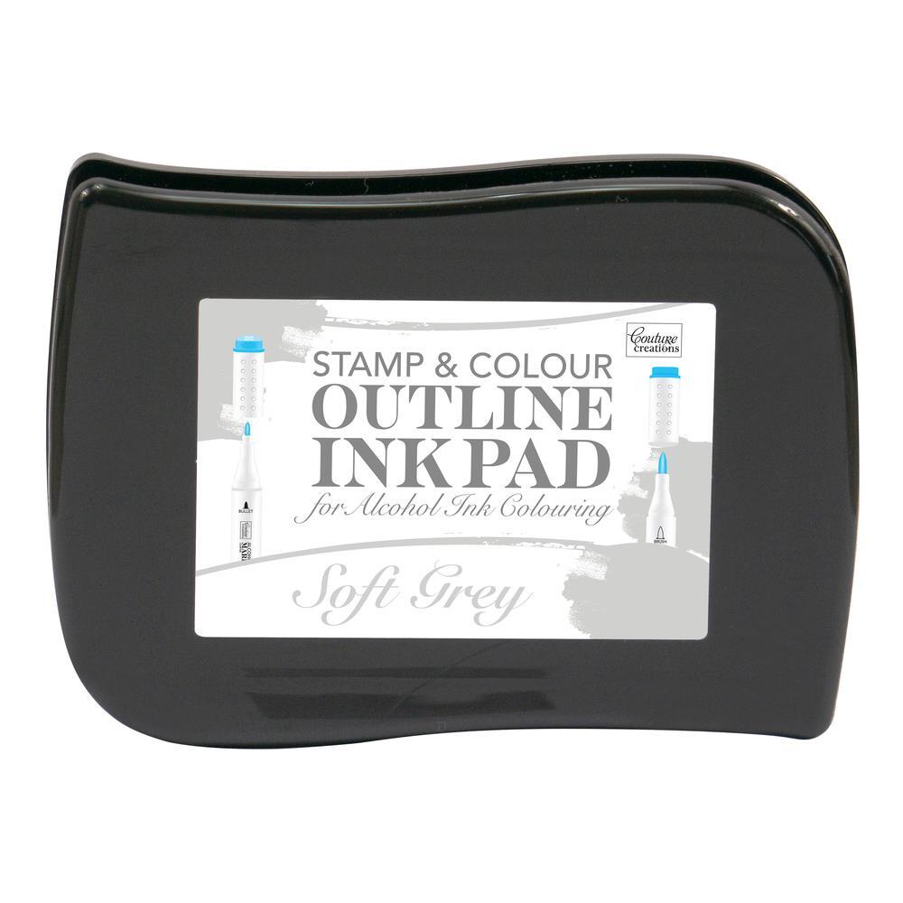 OUTLINE INK PAD for alcohol ink colouring - Soft Grey .Couture Creations CO728476