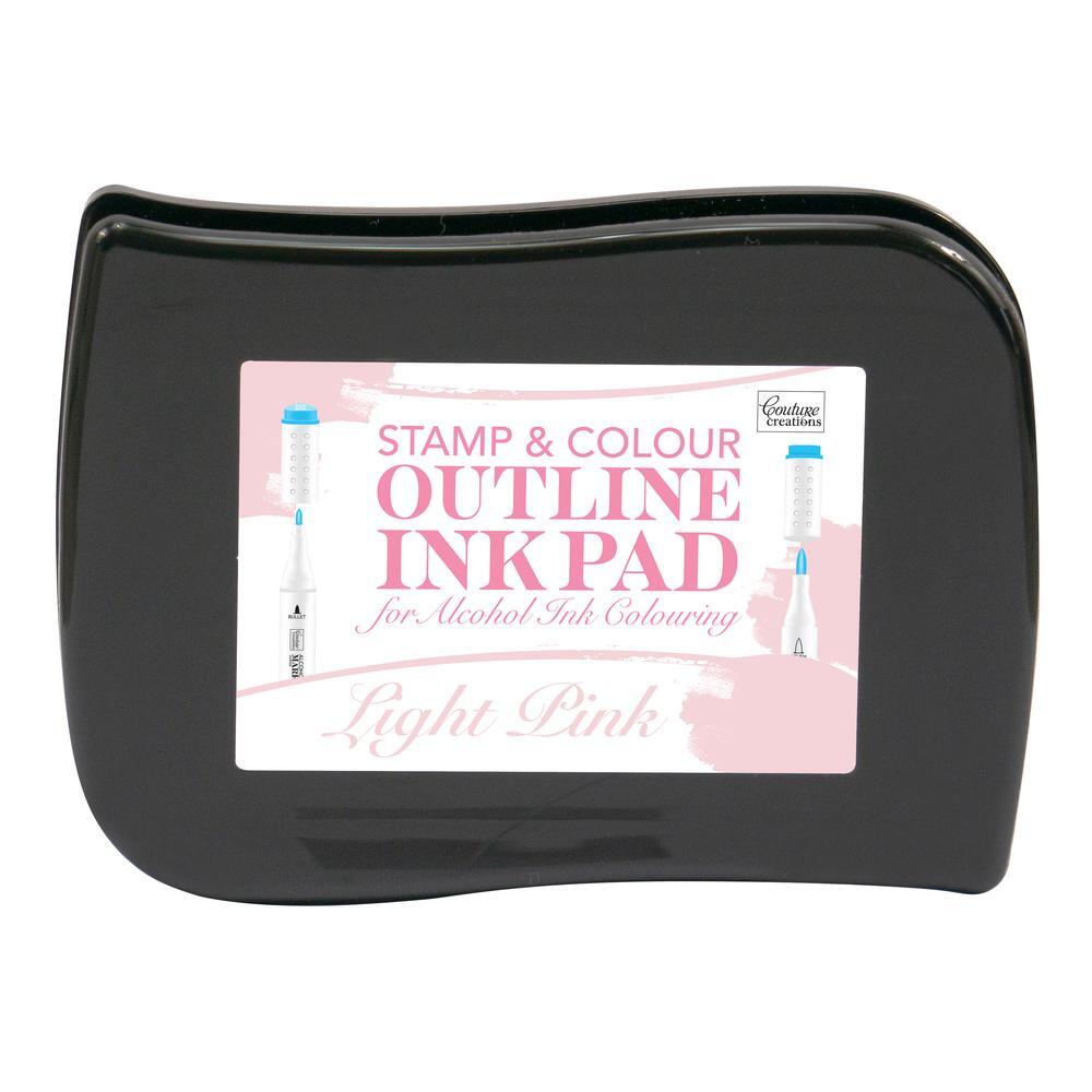 OUTLINE INK PAD for alcohol ink colouring - Light Pink .Couture Creations CO728477
