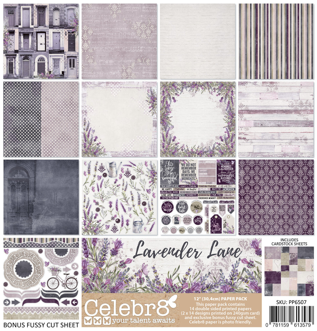 CELEBR8 -  PaperPack 12 x 12 Lavender Lane PP6507