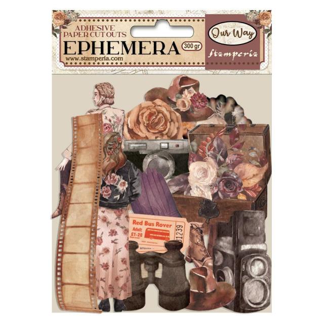 STAMPERIA  EPHEMERA Adhesive paper cut outs - OUR WAY DFLCT02