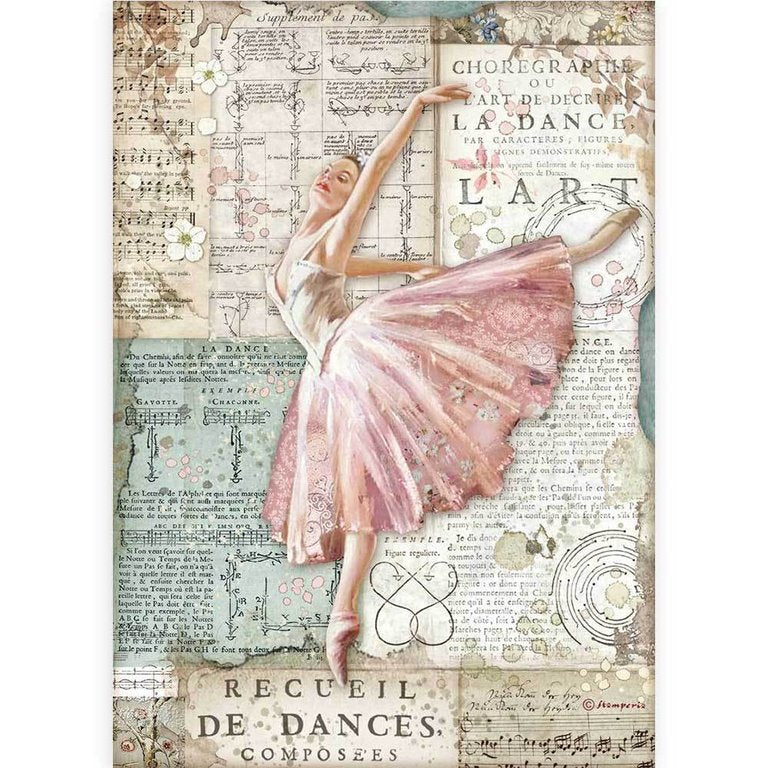 STAMPERIA Decoupage A4 Rice Paper. Passion Dancer  4543
