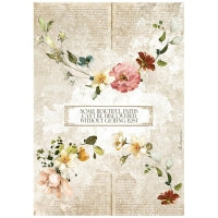 Stamperia rice paper A4 Garden of Promises Garlands   DFSA4690