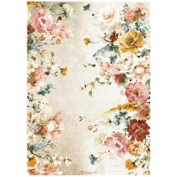 Stamperia rice paper A4 Garden of Promises Flowers   DFSA4691