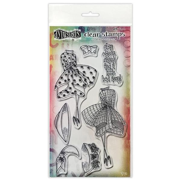 Dylusions Couture Collection -Walk in the Park Duo - Stamp set  DYB78418