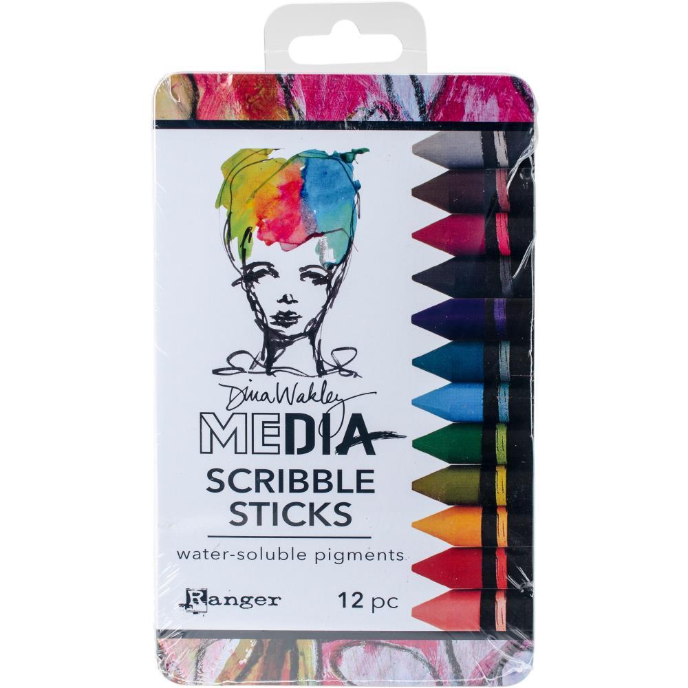 RANGER Dina Wakley Media Scribble Sticks 12pc -  MDA60161