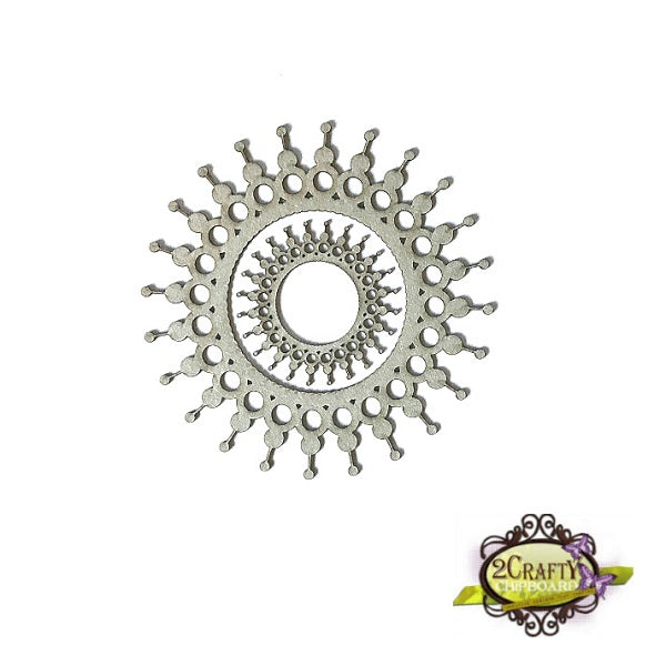 2CRAFTY  Chip Board -  Dotted Doily Frames fr0134