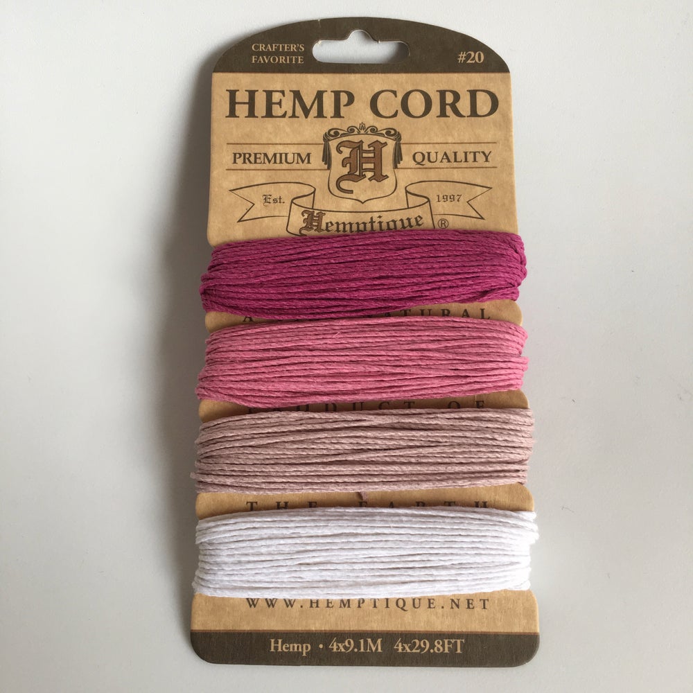 HEMP CORD  - 4 Colour 4 x 9.1M Ruby