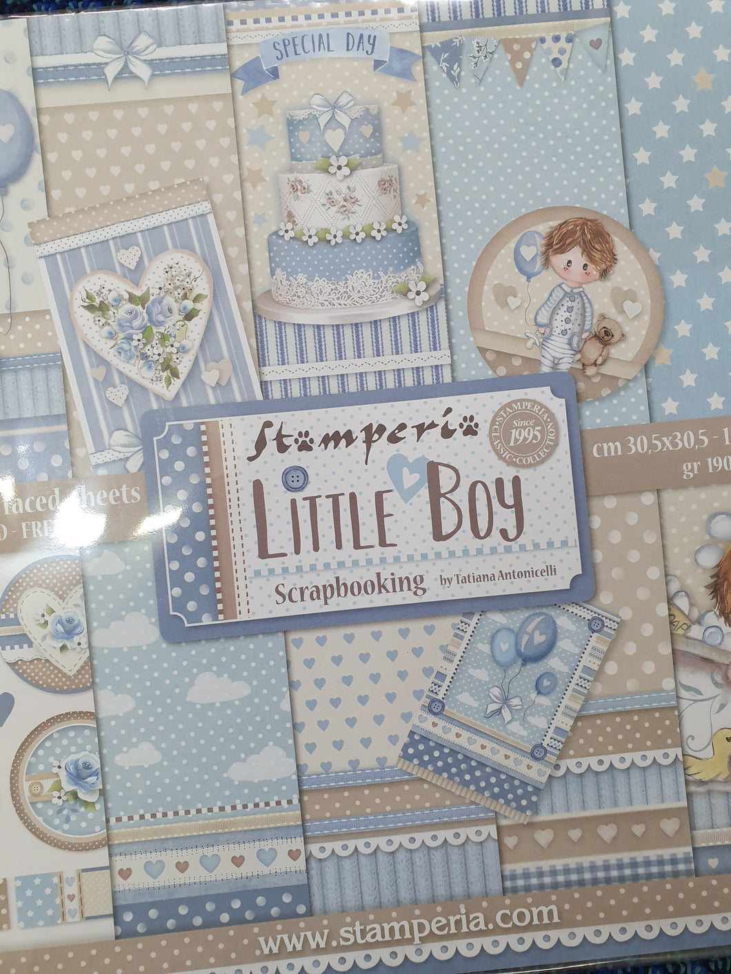 STAMPERIA - Little Boy  paper pack 12 x 12