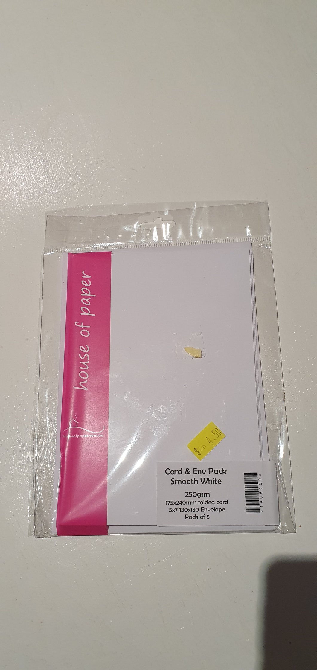 Card & Envelope Pack Smooth White 5 x 7 in