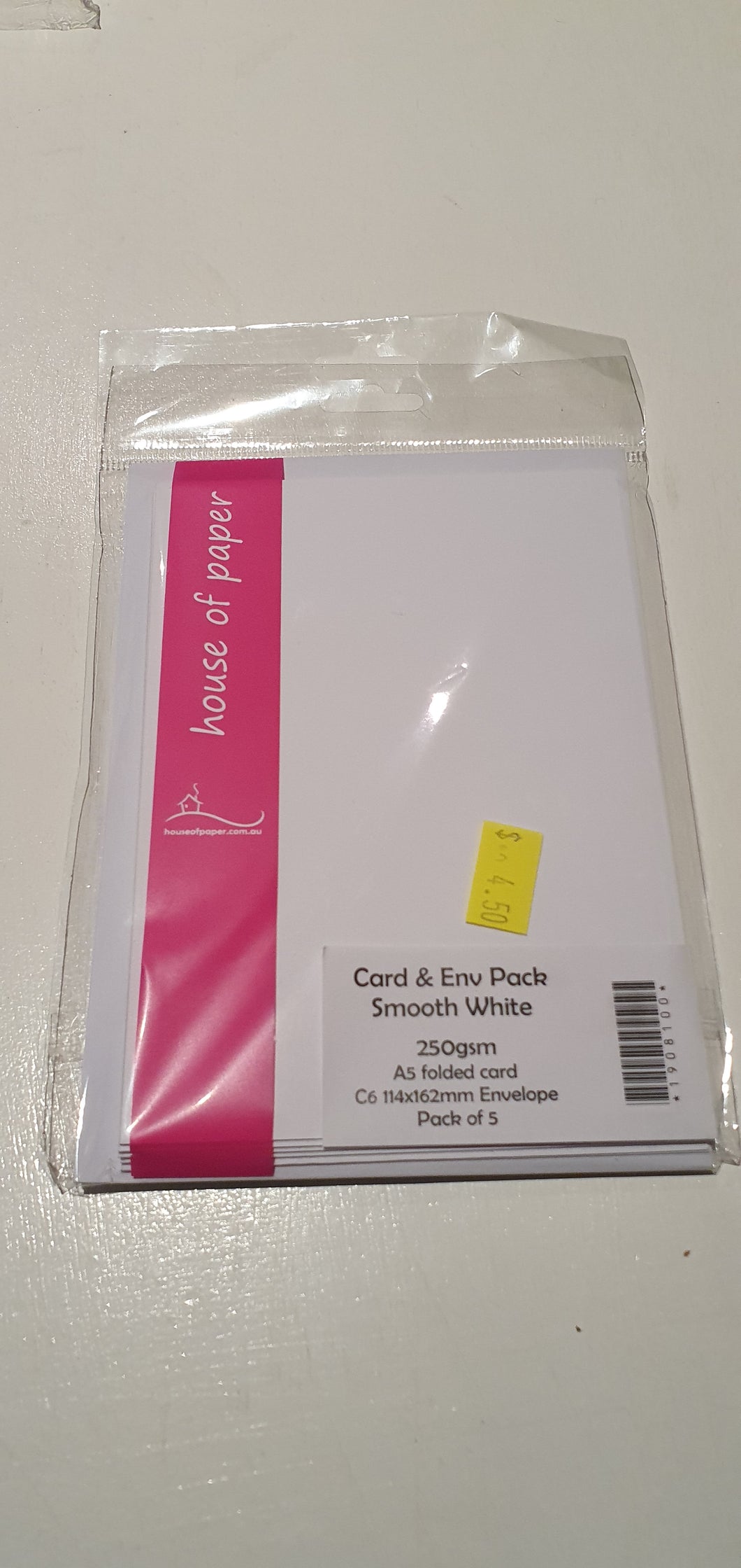 Card & Envelope Pack Smooth White C6