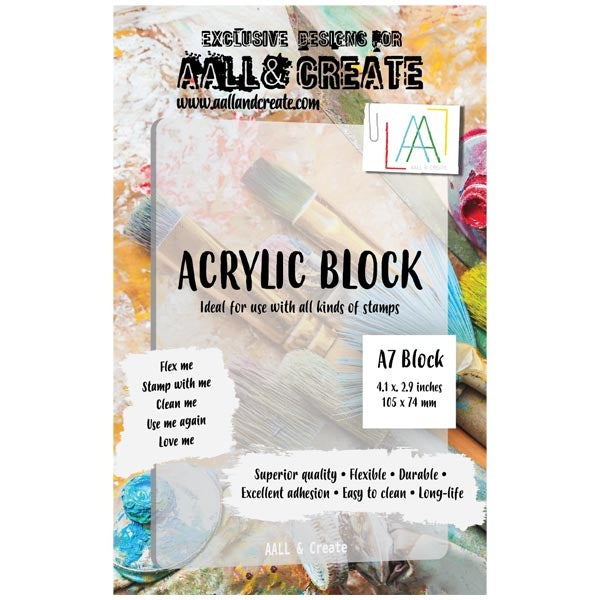 AALL & CREATE Acrylic Block Size A7 4.1 x 2.9in