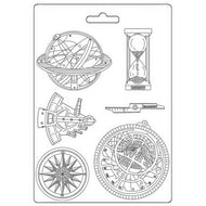 #72 STAMPERIA -  A4 MAXI MOULD COSMOS INFINTIY COMPASS  K3PTA4547