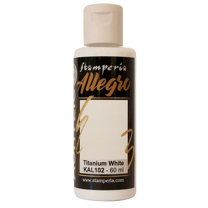 STAMPERIA Allegra Acrylic Paint - TITANIUM WHITE