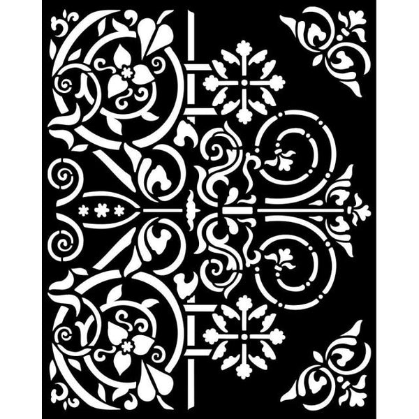 STAMPERIA Stencil MAGIC FOREST DOOR ORNAMENTS  KSTD130