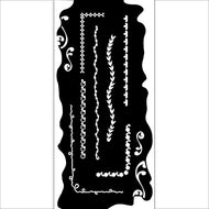 STAMPERIA STENCIL WELCOME HOME BORDERS  KSTDL79 12 X 25CM