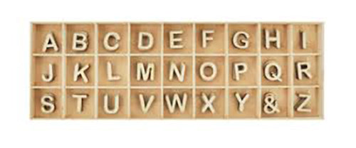 KAISERCRAFT Lucky Dip Wooden Shapes Alphabet Set 108pc