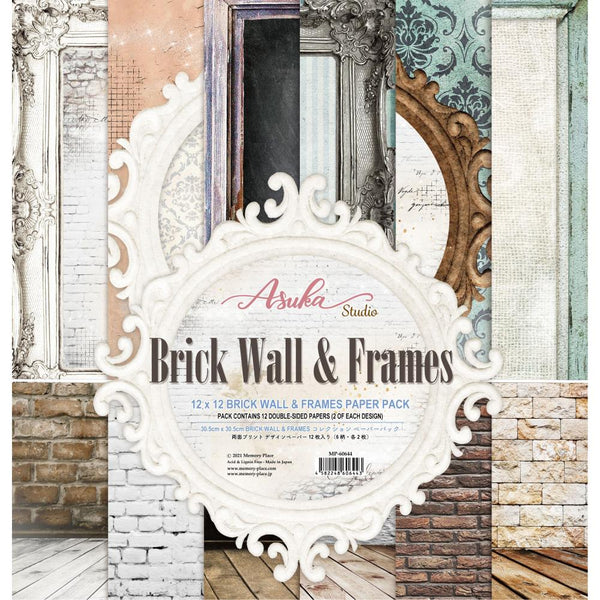 Paper Pack Brick Wall & Frames 12 x 12 - Asuka Studio