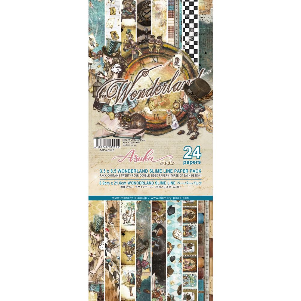 Paper Pack Wonderland Slim Line 3.5 x 8.5 - Asuka Studio