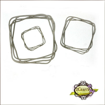2CRAFTY  Chip Board -6in Messy Square Frames fr0085