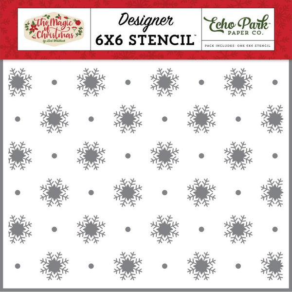 Christmas Magic Designer Stencil 6x6 Magi of Snowfall Stencil