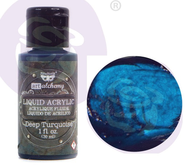 FINNABAIR Art Alchemy Liquid Acrylic Paint - Deep Turquoise