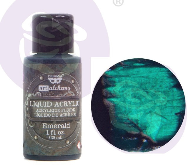FINNABAIR Art Alchemy Liquid Acrylic Paint - Emerald