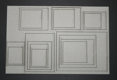 2CRAFTY  Chip Board - Polaroid Assortment Frames m00501