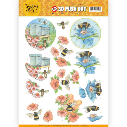 3D PUSH OUTS - Buzzing Bees