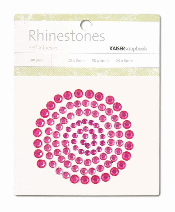KAISERCRAFT Rhinestones Hot Pink 100pc