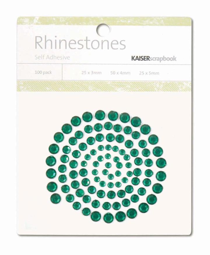 KAISERCRAFT Rhinestones Dark Green 100pc